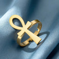 Ankh Cross Ring