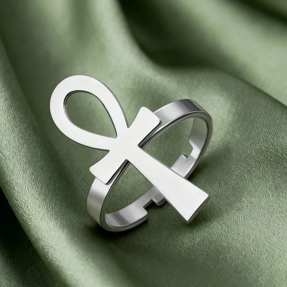 Ankh Cross Ring