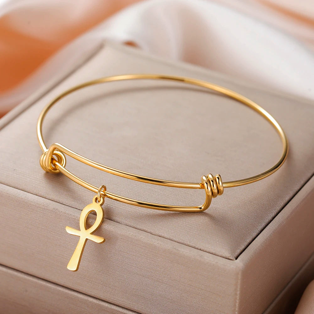 Ankh Bangle Bracelet