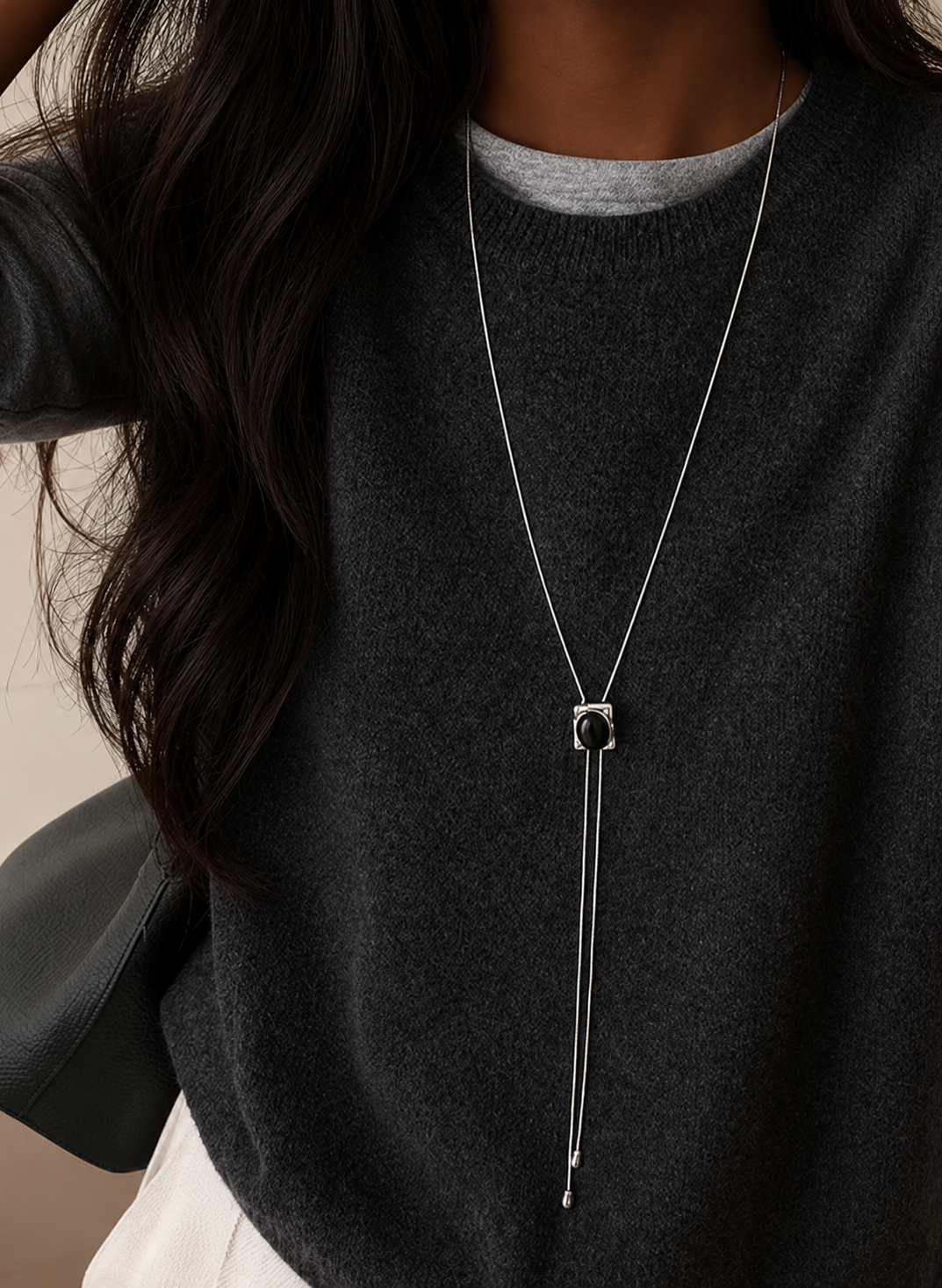 Tigers Eye Tie Necklace