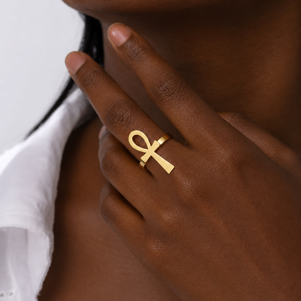 Ankh Cross Ring