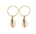 Cowrie Shell Hoops