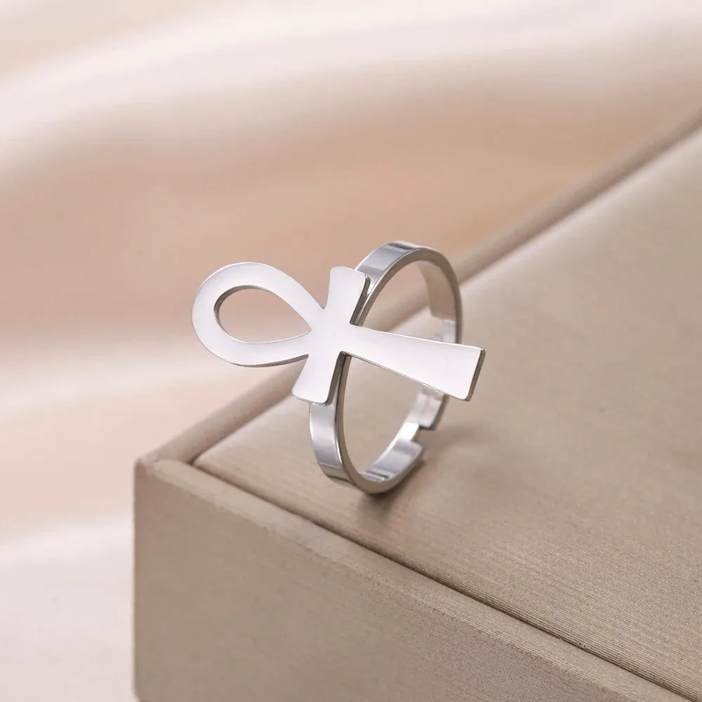 Ankh Cross Ring